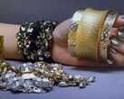 Kirameki-Display: Auf dem Foto ist das Schimmern des Goldschmucks prinzipbedingt nicht sichtbar. (Foto: Andreas Sebayang/Notebookcheck.com)